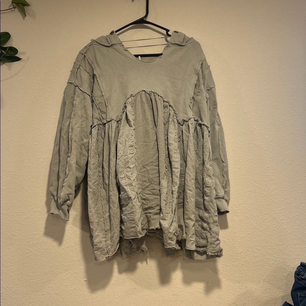 Free people Green hoodie